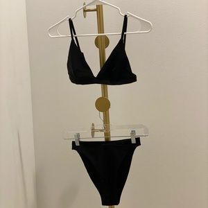 Princess Polly high rise black bikini